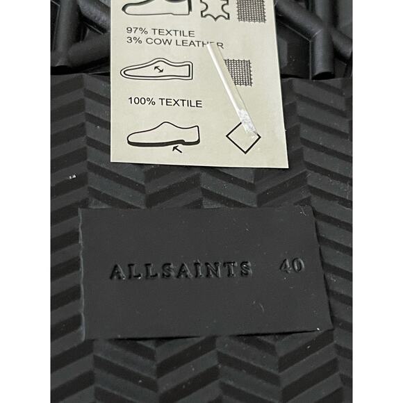 AllSaints Size 9 Women's Jaxal Canvas High Top Sneakers White New In Box NEW - Picture 6 of 11